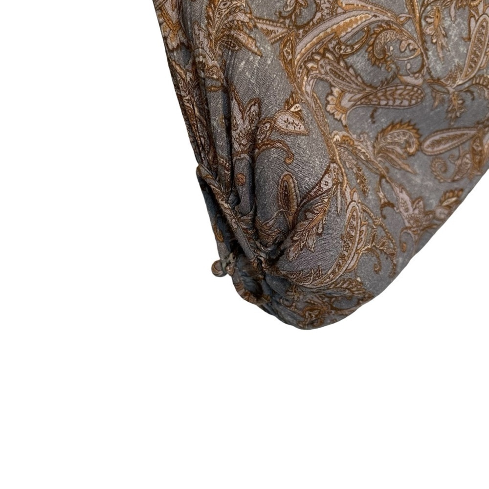 Western paisley dress forum midi button front long sleeve dress. - Picture 12 of 16